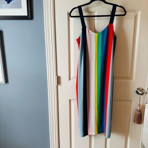Tommy Hilfiger Multi Color Sheath Dress Sleeveless Midi